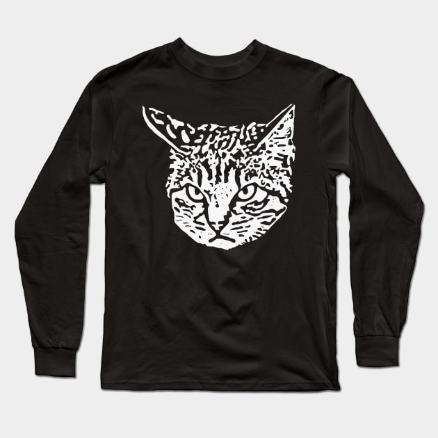 Angry Cat Long Sleeve T-Shirt by childofthecorn